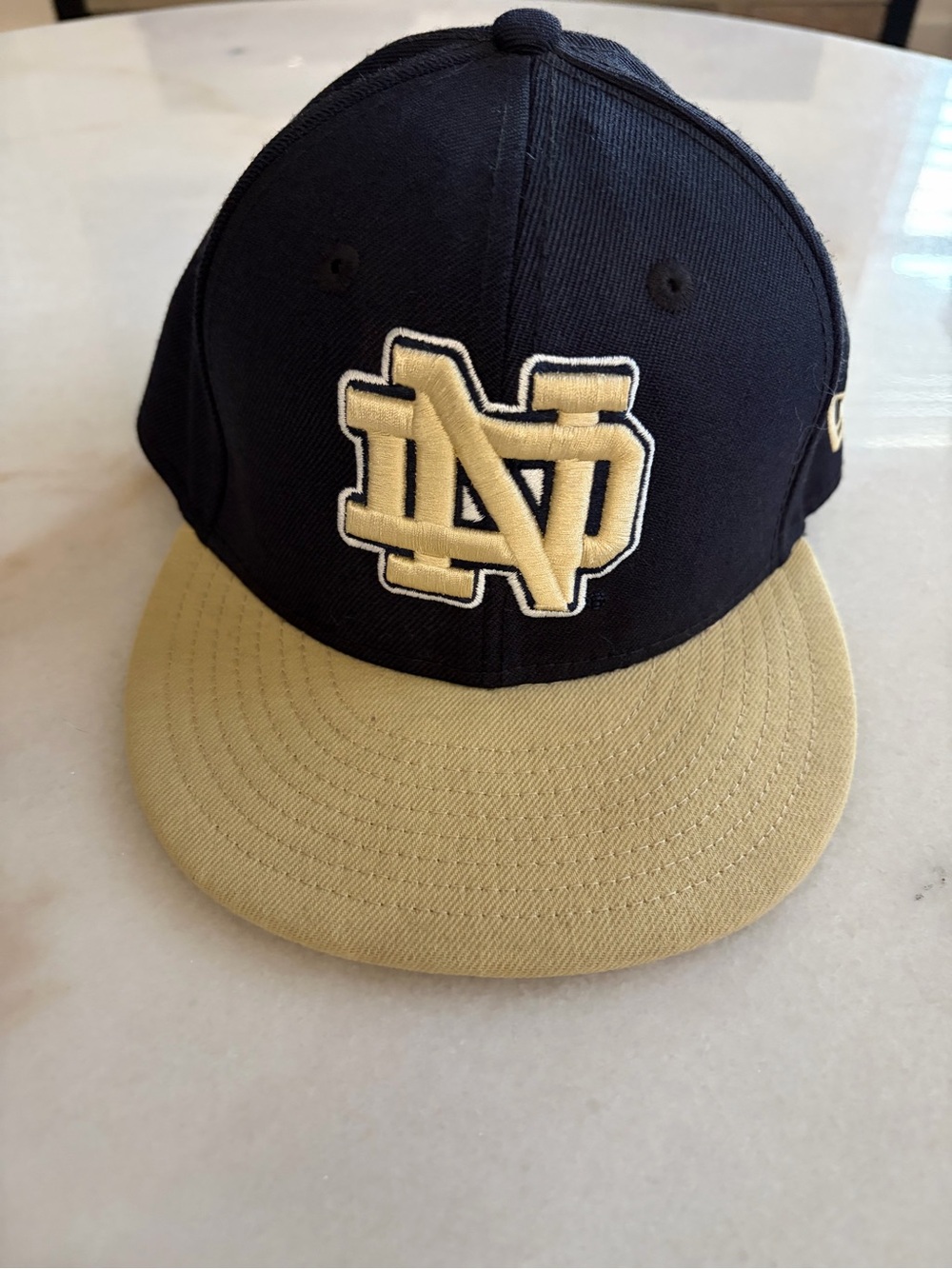 New Era Kids Navy and Gold Notre Dame Embroidered Cap 6 3/4